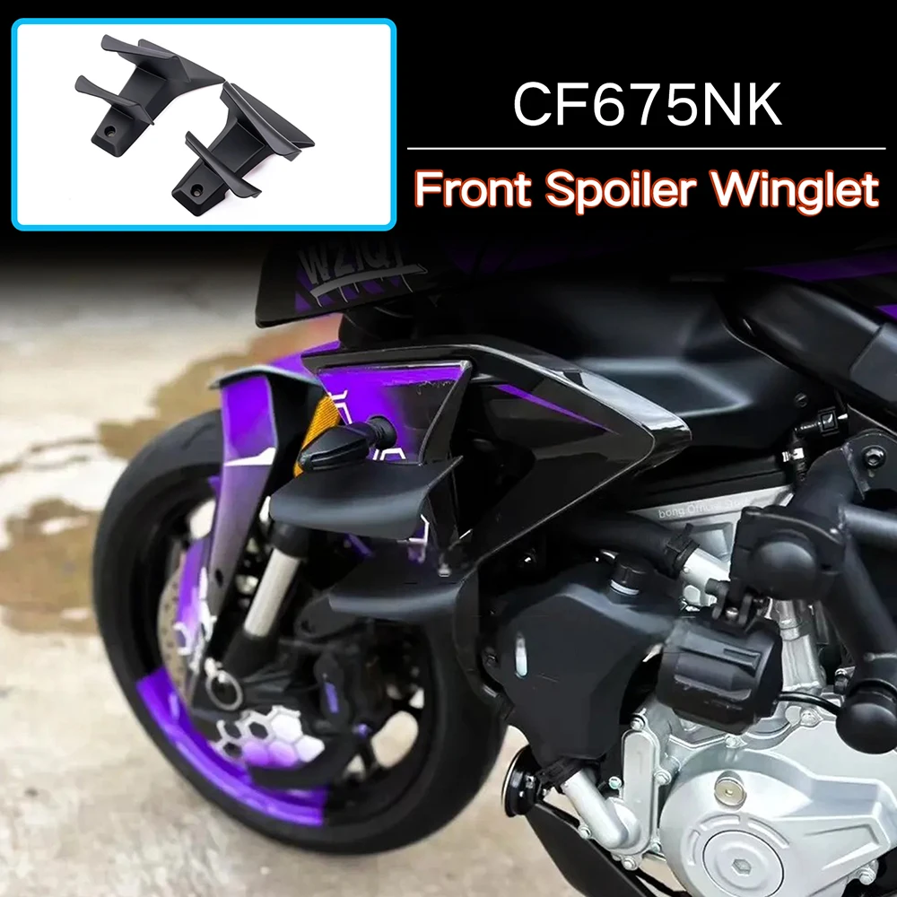 

For CFMOTO 675NK Side Wing Side spoiler For CFMOTO 675 NK 2024 2025 2026 Fairing Side Winglet Front spoiler Lower spoiler flank