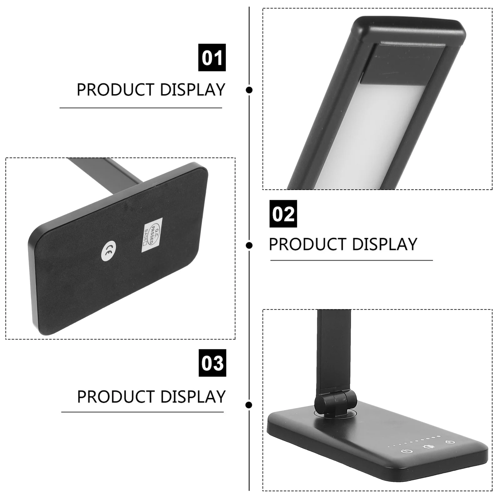 

1Pcs Touch Control Table Lamp Folding LED Desk Light Adjustable 5 Modes Eye Protection Bedroom Office Dorm USB Cable Included