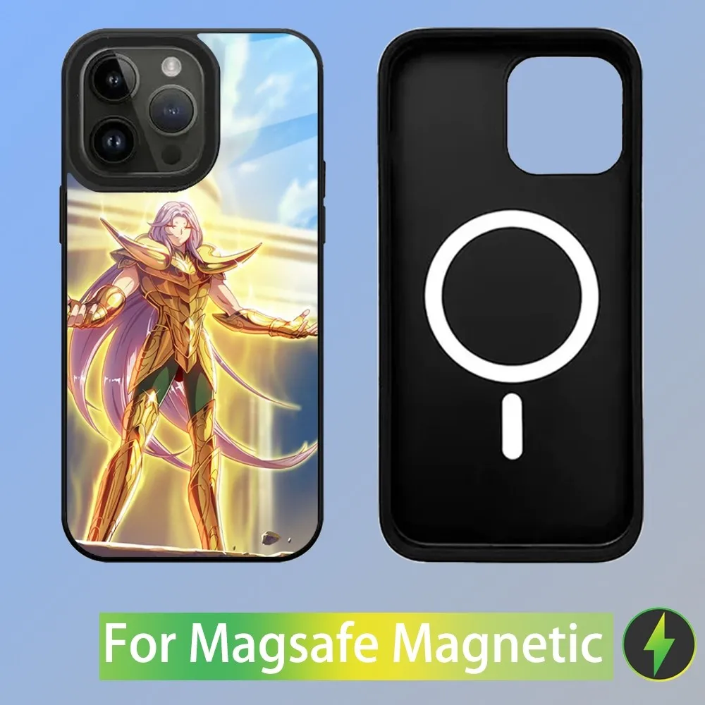 Saint Seiya Knights Of The Zodiac Phone Case For iPhone 15,14,13,12,11,Plus,Pro,Max Mini Magsafe Magnetic Wireless Charging