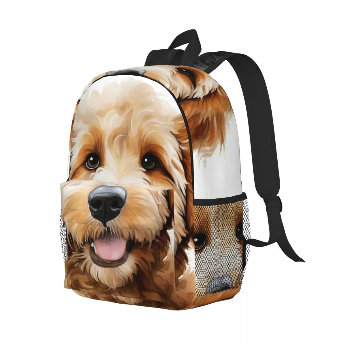 

Golden Doodle Dog Backpack Student Boys Girls BookBag Children School Bag Computer Shoulder Bags for Men Women