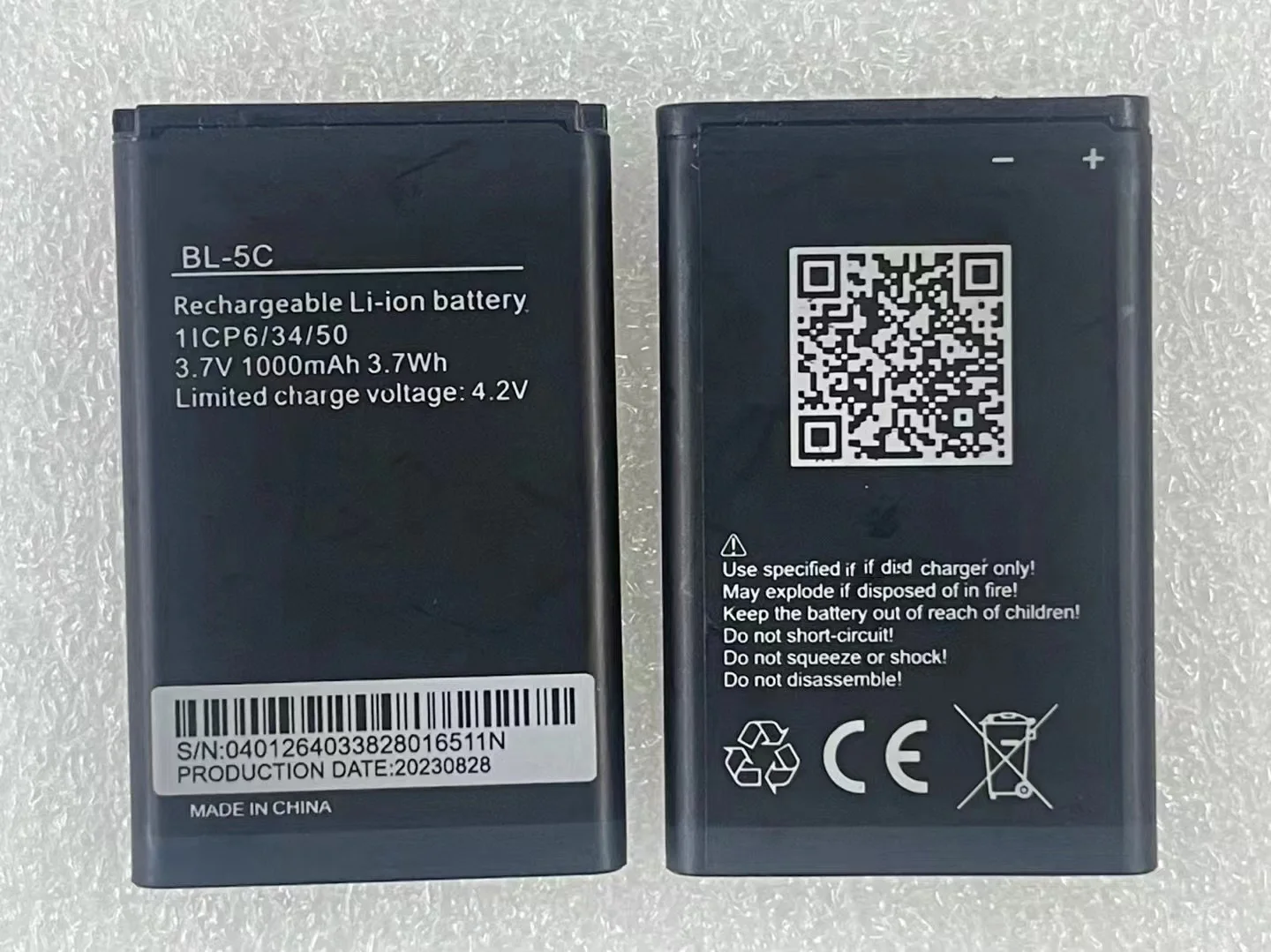 New original battery 1000mAh BL-5C Rechargeable Li-ion battery for itel 11CP Smart Phone battery Batteria