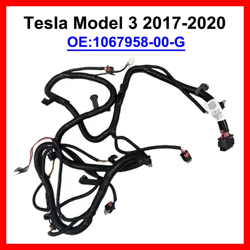 

NEW Car Front Bumper Radar Harness Reverse Wiring With Fog Light Plug 1067958-00-G For Tesla Model 3 2017-2020 106795800G
