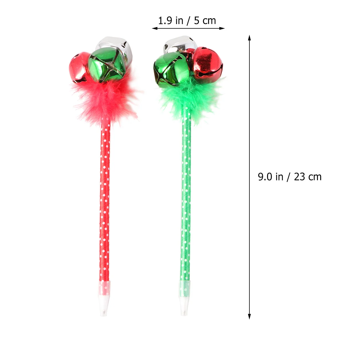 

6Pcs Christmas Jingle Bell Pens Red Green Fine Tip Creative Writing Ballpoint Pens Holiday Party Favor Gift for Kids Students