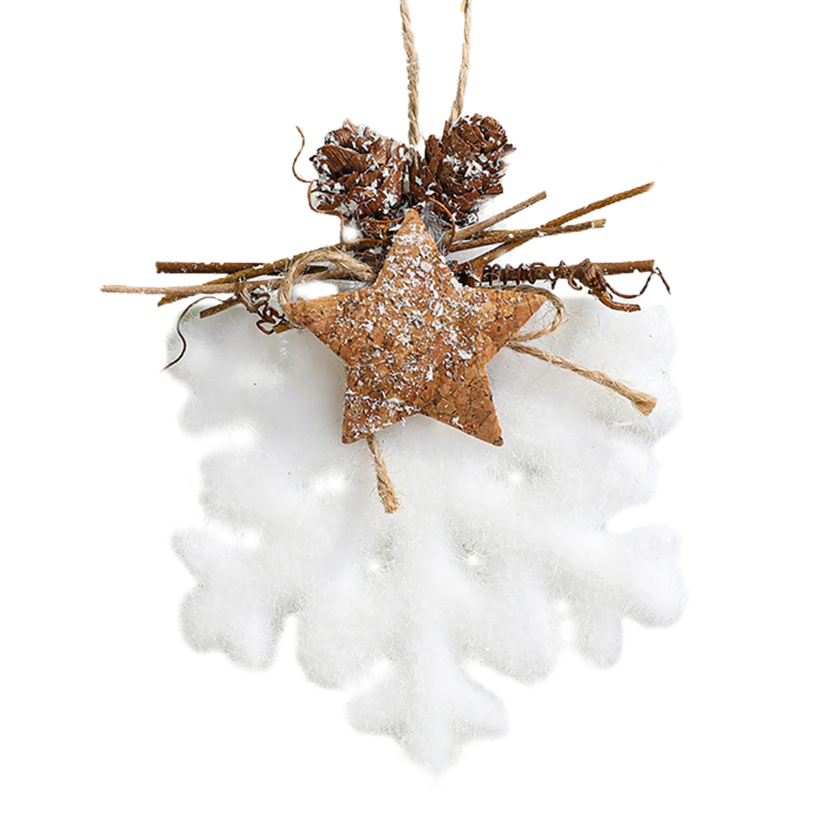 White Snowflakes Water Droplets Bells Hanging Ornaments Pendant Drop Baubles Ball Christmas Tree Accessories