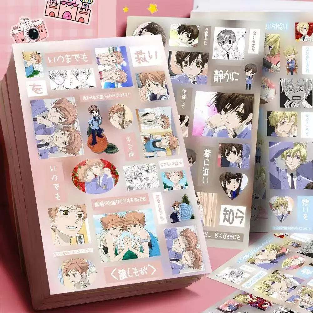 8 قطع من ملصقات Ouran High School Collage ثنائية الأبعاد لشخصية الرسوم المتحركة، كتاب ملصق لطيف ومبتكر للديكور هدية دفتر #3