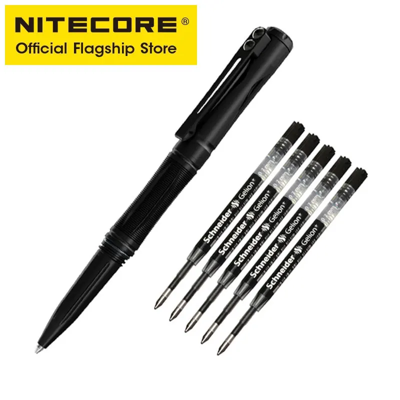 NITECORE-Bolígrafo táctico EDC portátil multifuncional de aleación de aluminio NTP21 para escritura de rotura de vidrio de emergencia,