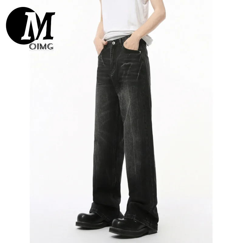 [OIMG] Autumn New Product American Washed Pattern Heavy duty Grinding White Fashionable Jeans