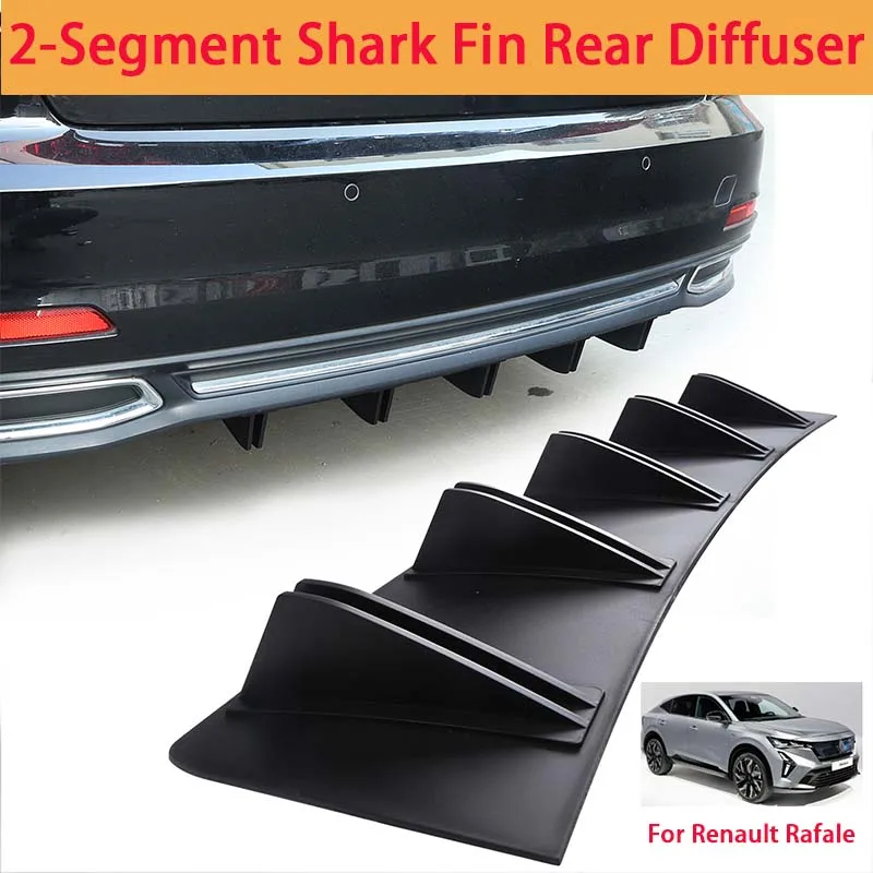 For Renault Rafale Shark Fin Rear Diffuser Split Chassis Spoiler Auto Aerodynamic Parts Aerodynamic Modification