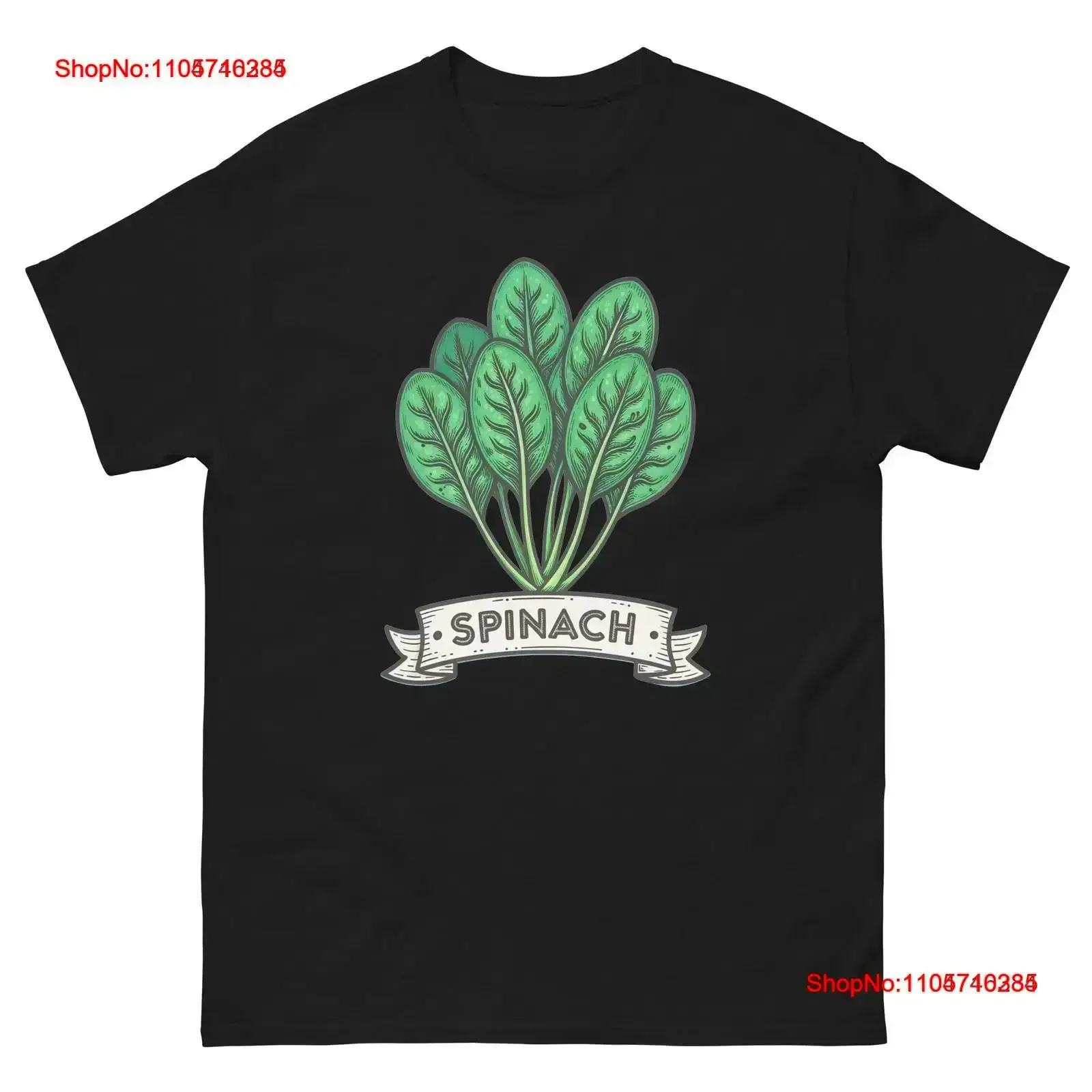 Spinach Fruits Vegetables Fresh Food Groceries T Shirt vintage Washed Soft streetwear Slightly Casual Top For Everyday Wear