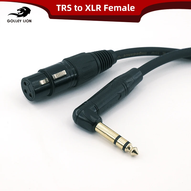 GOLLEY LION 6.35mm TRS Male to XLR Female Cable for Mixers/Mics/Stage
