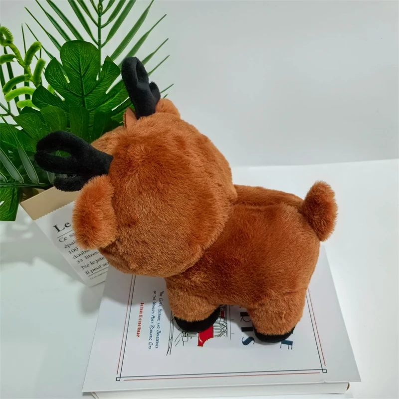Juguete de peluche de Reno, Animal relleno suave y bonito, centro de mesa de Navidad de bosque de 99 noches para niños, regalo de vacaciones o Navidad