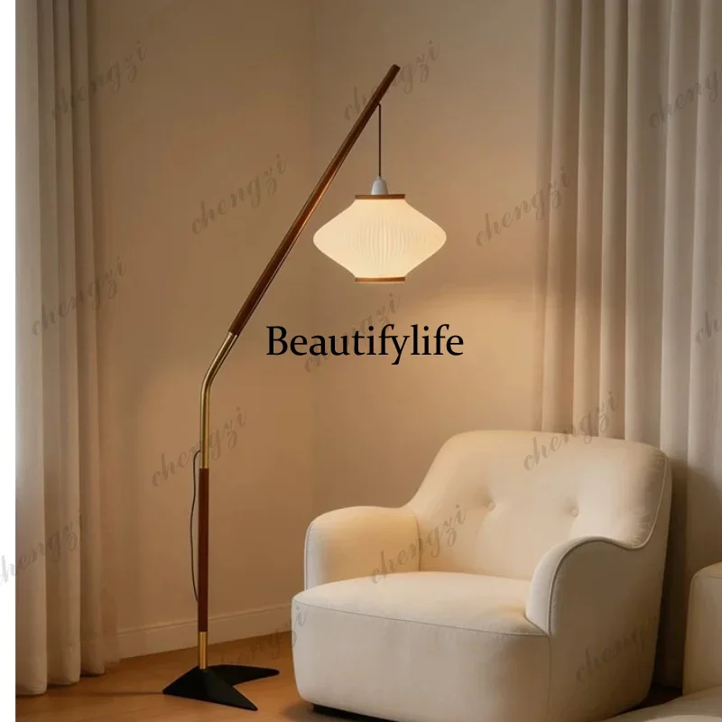 EE Used living room sofa fishing floor lamp, new Chinese Zen tea room study standing lamp