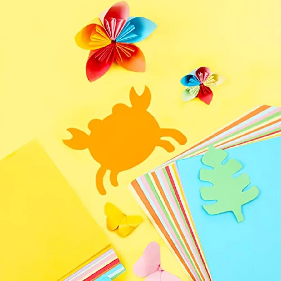 Origami Paper, Pack of Sheets - 20 Vivid Colors - Double Sided - 6 Inch Square, Easy Fold Paper for Adult Beginners Training Ar