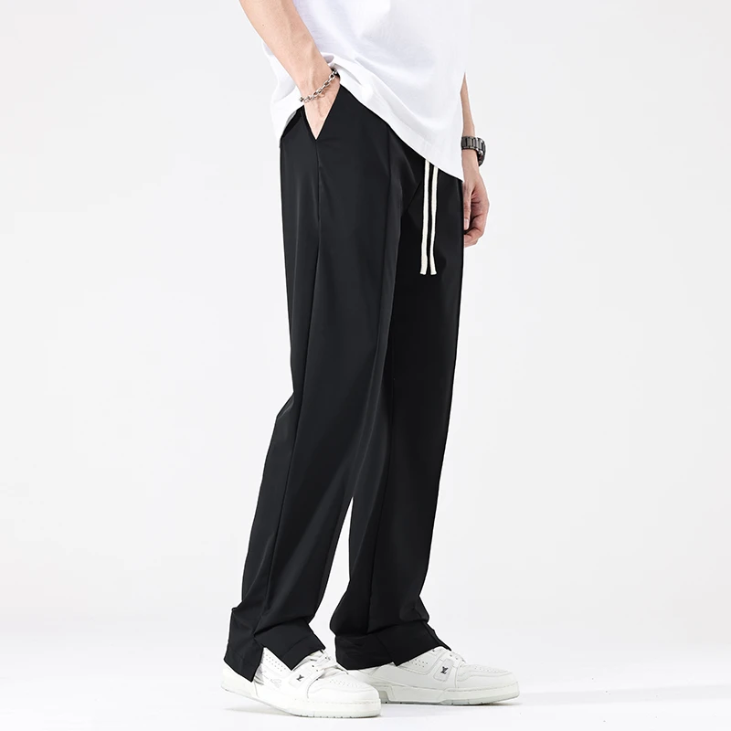 Men's Casual Pants Sports Trousers Loose Straight Summer Thin Quick-drying Boys' Drop-tail Sense