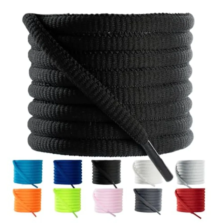 

Oval ShoeLaces 1/4 Athletic Shoe Laces Half Round 14 Different Lengths Running Shoelace for Everone in 24-79