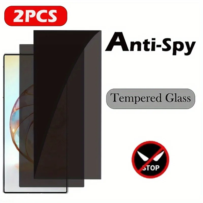 2 Stück Anti-Spy-Sichtschutzfolien aus gehärtetem Glas mit vollständiger Abdeckung für Nubia RedMagic 10s pro 9 8 Pro+/Pro/s Z70 Z60 Ultra BubbleFree