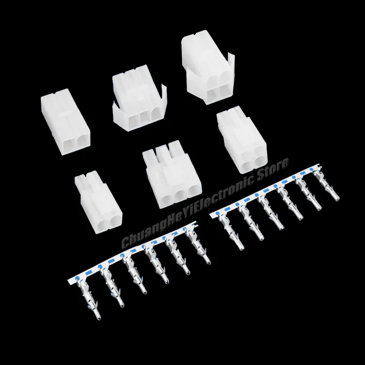 10Sets/Lot 4.2mm 5557/5559 Automobile Harness Connector 2/4/6/8/10/12-24P Male and Female Terminal Plug Kit Computer Power Cable