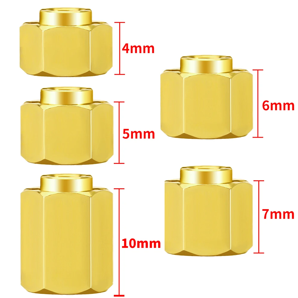 YEAHRUN 황동 휠 육각 허브 익스텐더 TRX-4M 1/18 RC 크롤러 자동차 모델 업그레이드 부품용 4/5/6/7/10mm 어댑터