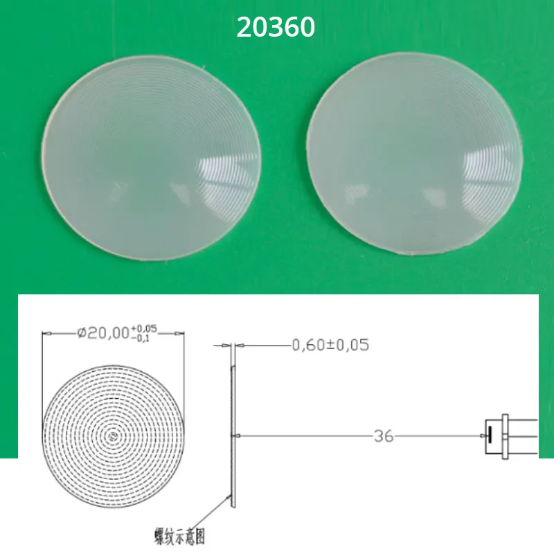 10PCS HDPE Lens PIR Infrared Lens Human Body Infrared Induction Round Fresnel Lens 22200/20360