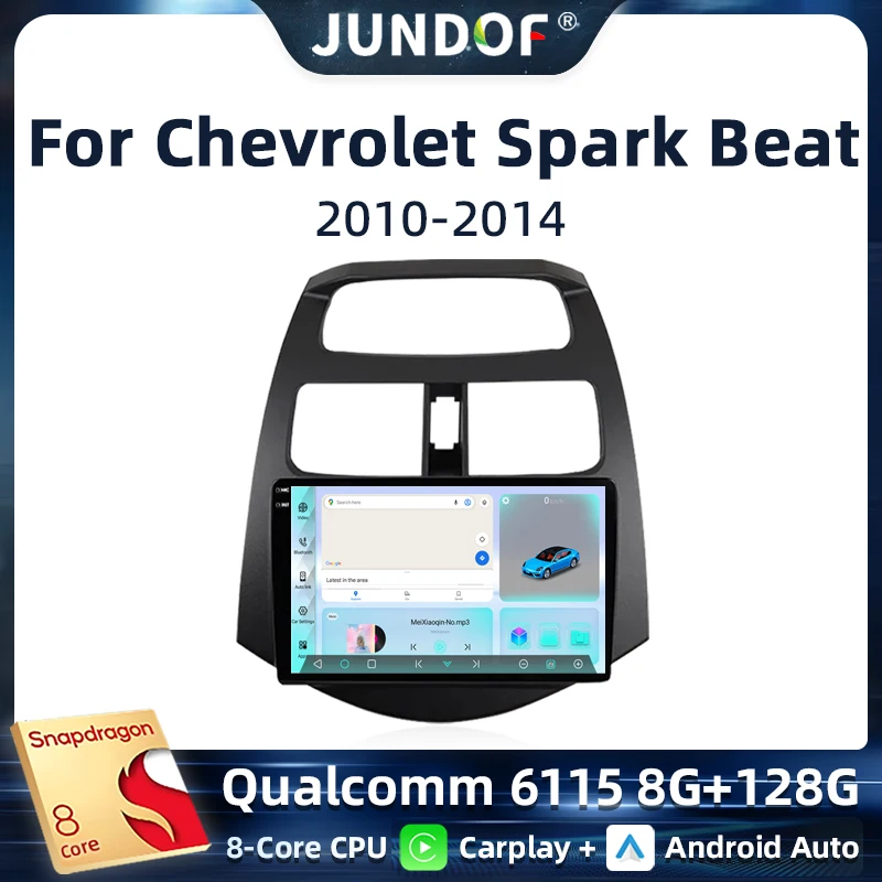 

Qualcomm Car Radio For Chevrolet Spark Beat Matiz Creative 2010 - 2014 Android 13 Carplay Multimidia Video Player Head Unit
