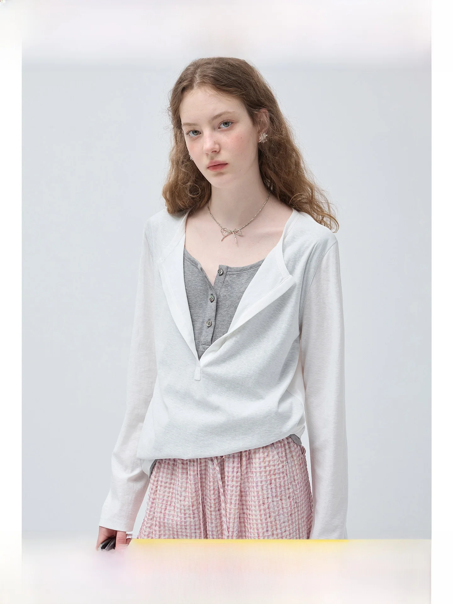 

plus Size Women's Long Sleeve T-Shirt Color Block Slimming Commute Style Korean Version Standard Fit Autumn Season Breathable...
