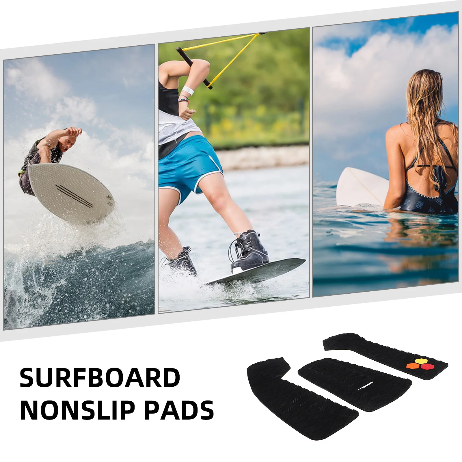 

1Set Surfboard Eva Traction Pad Non-Slip Grip Pads Self-Adhesive Mats for Paddleboard Sup Surfing Gear Surfboard Nonslip Pads