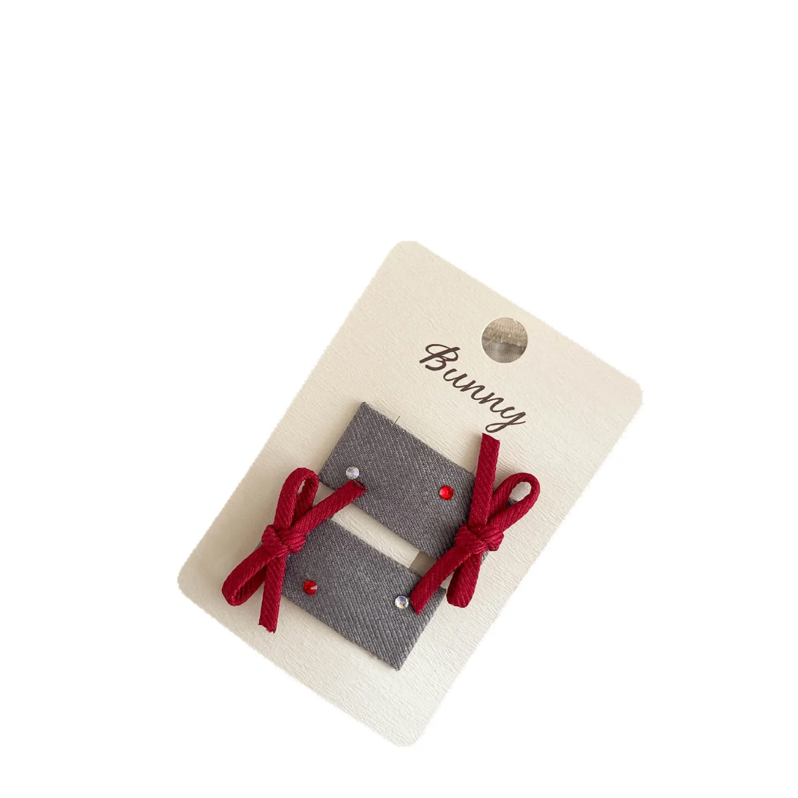 2pcs Baby Bows Hair Clips for Girls Snap Clip Children Hair Accessories Kids Side Toddler Bobby Clip Fabric Diamond Hairclips - Image 5