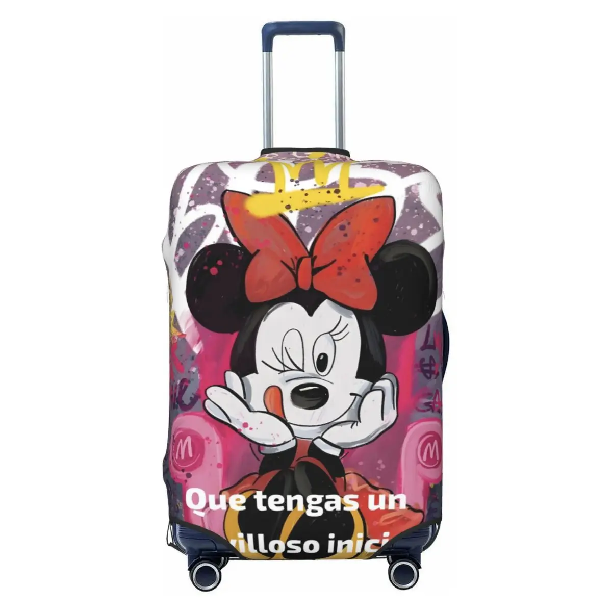 

Пользовательский чехол для багажа Minine Mouse, модный модный мультяшный милый принт, анимационный защитный чехол для чемодана, костюм для 18-32 дюймов