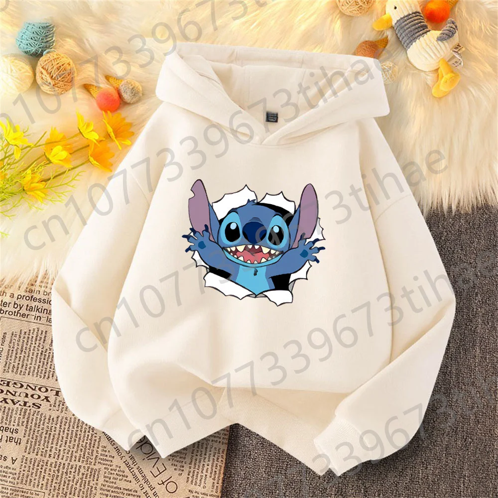 Lilo and Stitch   Hoodie Anime Cotton  Children  Clothes Kid Girl Boy  Sweatshirt Manga Hoody Baby Casual Top