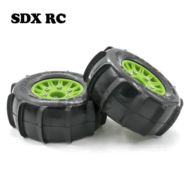 4PCS 1/10 Sand Wheel Short Course Tires for RC Buggy Truck HQtoys 727 REMOHOBBY Traxxas Slash Trx-4 Vkar V1 Arrma HSP HPI Tamiya