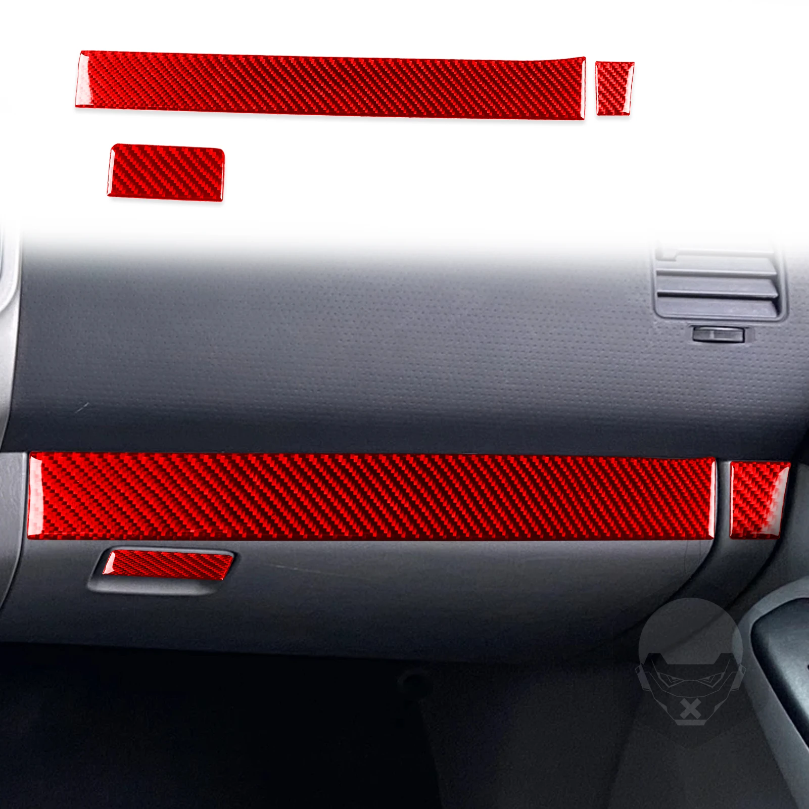 Carbon Fiber For Toyota Tacoma 2009-2015 Copilot Glove Box Storage Compartment Switch Set Stickers Car Interior Accessories