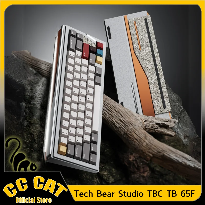 Tech Bear Studio TBC TB 65F Mechanical Keyboard Aluminium Alloy Tri Mode Wireless Keyboard Custom Keyboard Kit PC Accessories