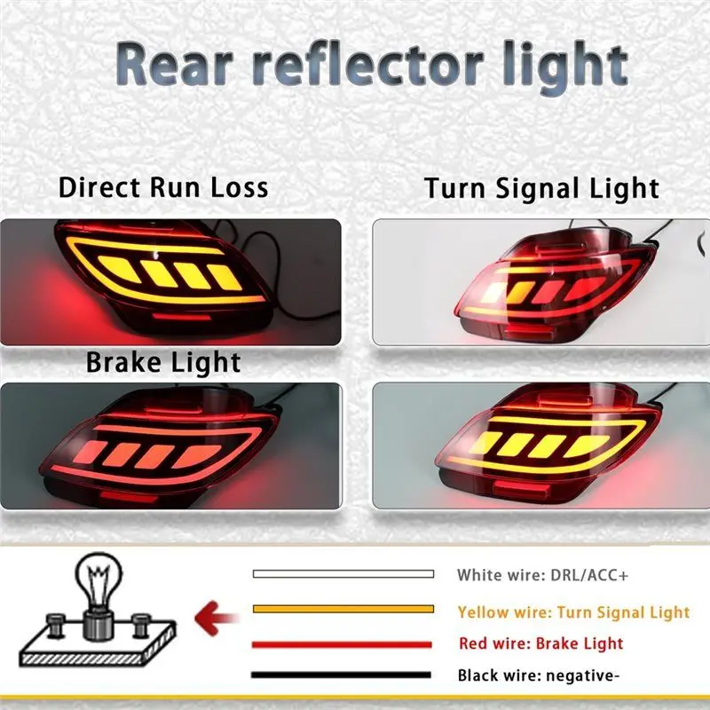 Последовательный указатель поворота, стоп-сигнал, светодиодный отражатель заднего бампера для Lexus RX350 2009-2015, аксессуары