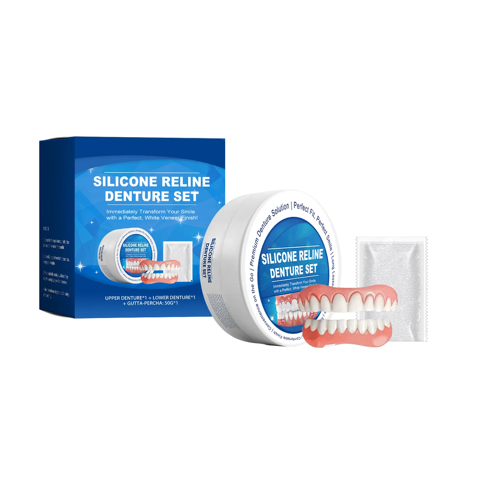 Cosmetic Denture Set Tooth Beauty Set Teeth Gap Filling Comfortable Natural And Beautiful Smile Promotion Long Lasting Care Set