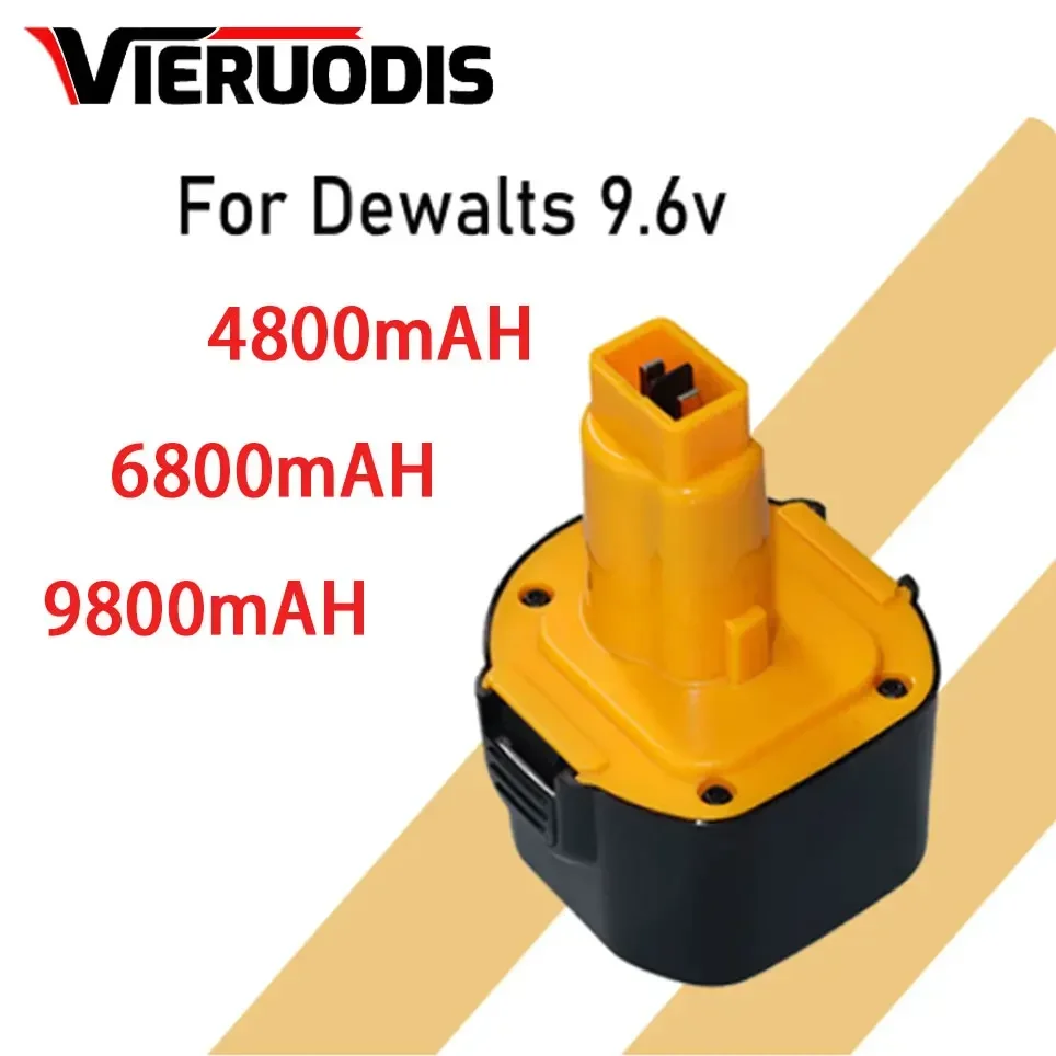 

9.6V 4800mAh Ni-MH Replacement Battery Compatible for Dewalt with DE9061 DE9062 DW9061 DW9062 DE9036 DW911 DW921 DW9614 DW050