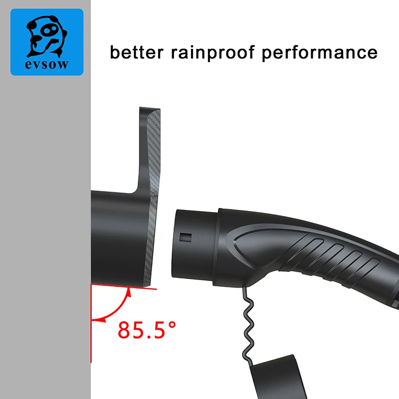 evsow Type 2 Uchwyt na kabel do ładowarki EV Uchwyt na kabel do ładowania pojazdu elektrycznego Organizer naścienny Kabura Stacja dokująca do Type2