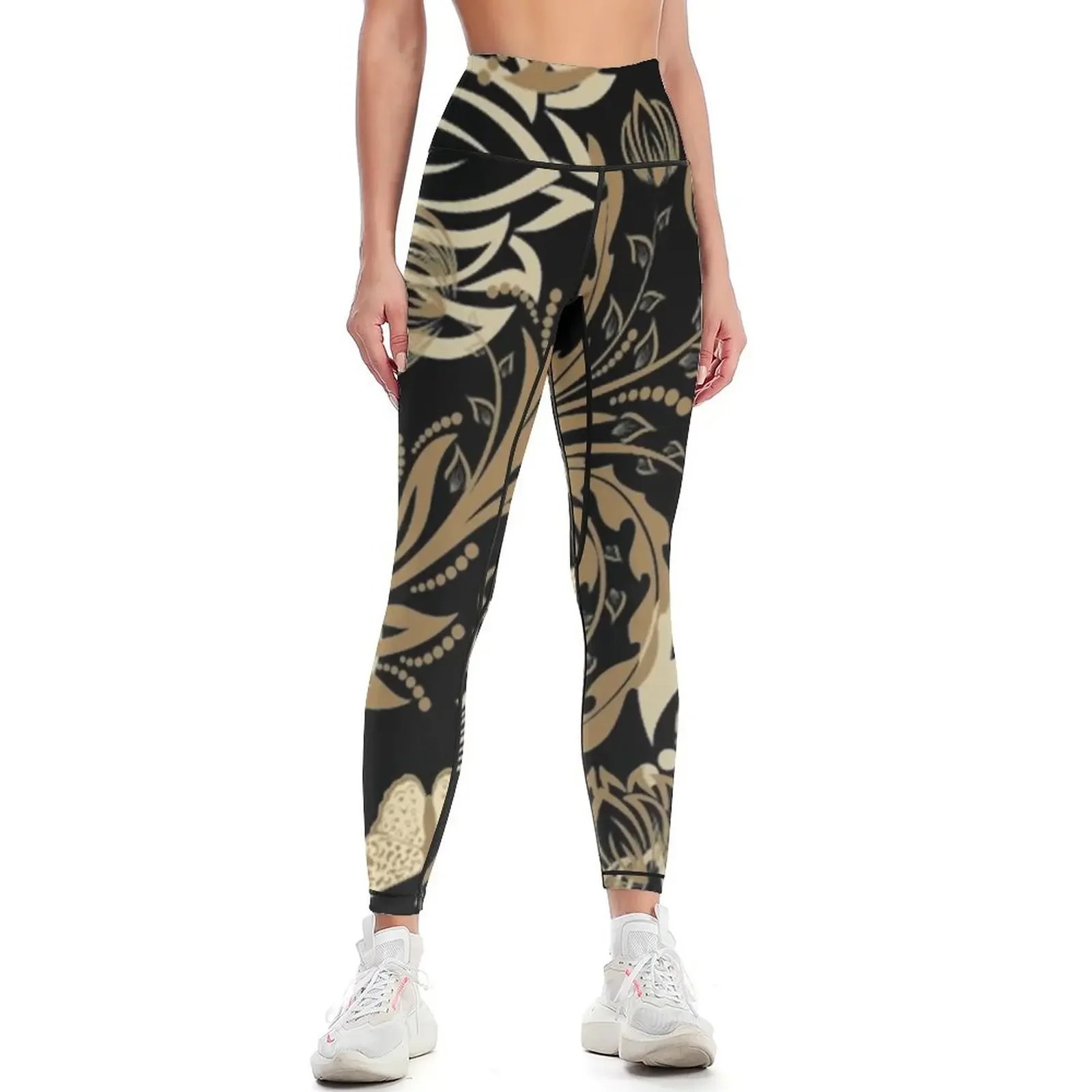 

Ornate Floral Pattern Leggings fitness set gym Training pants sports for push up Womens Leggings