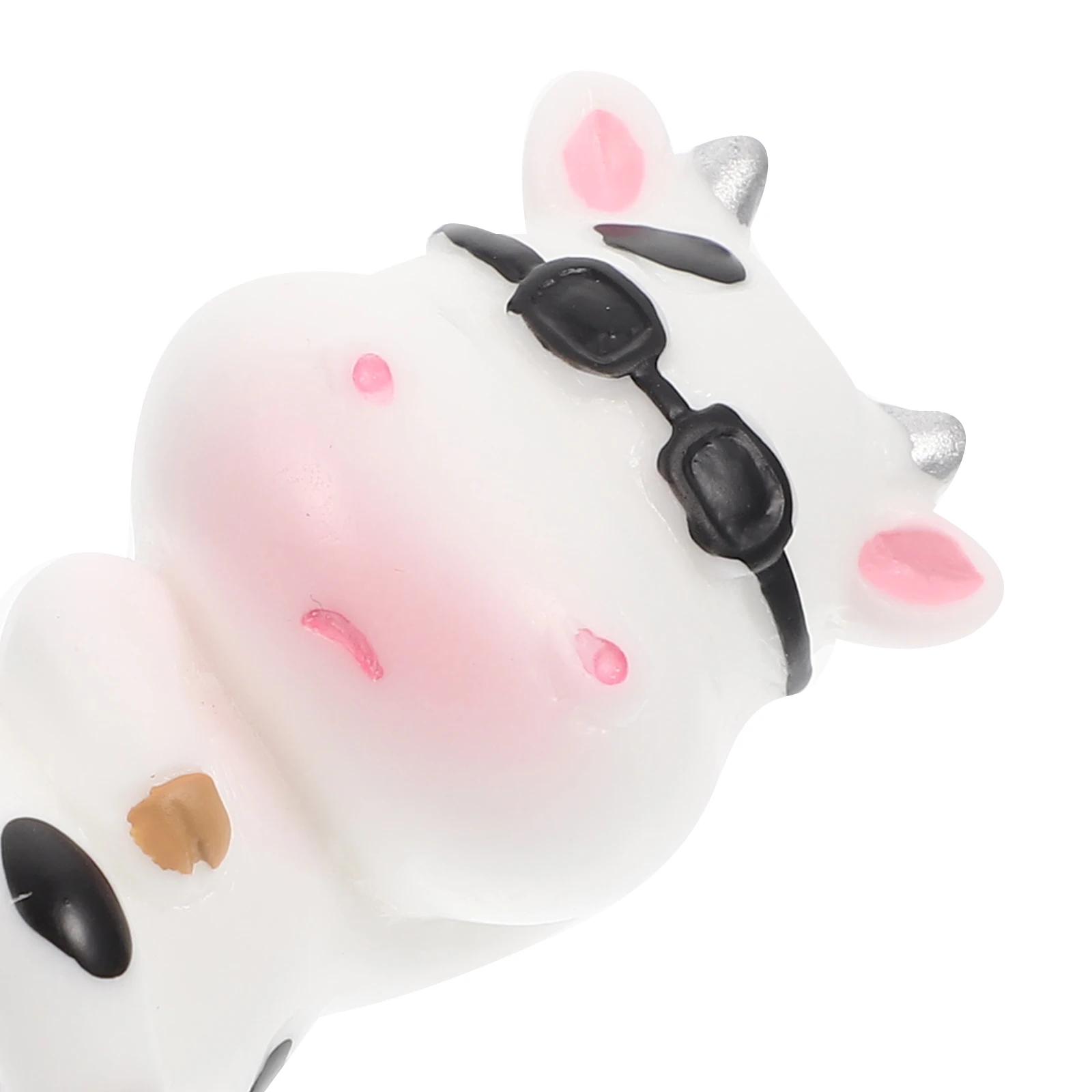 

8 Pcs Miniature Dairy Cow Figurines Resin Cows Decorations Cartoon Animal Statues Lawn Garden Micro L Cows Top Hat Small