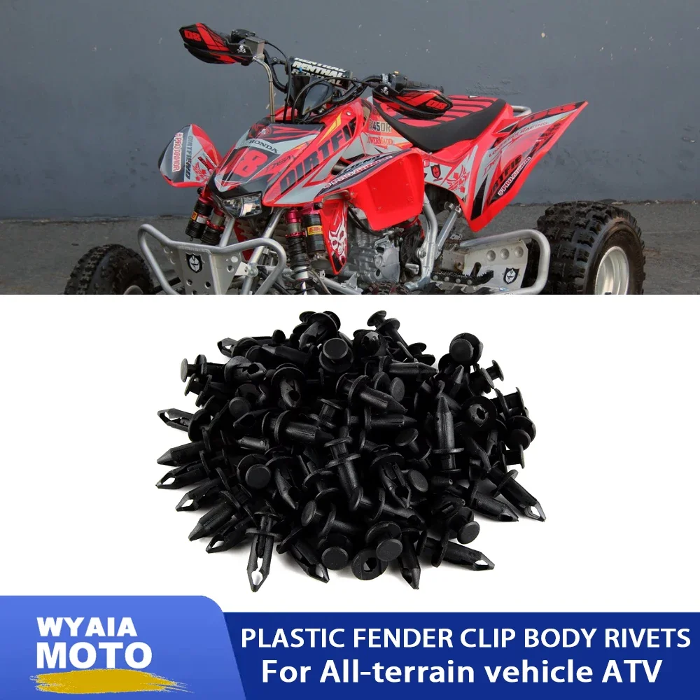 Plastic Fender Clip Body Rivets 100pcs/50pcs for Honda TRX450 400 for Kawasaki KFX for Suzuki KingQuad UTV ATV CAN AM Maverick