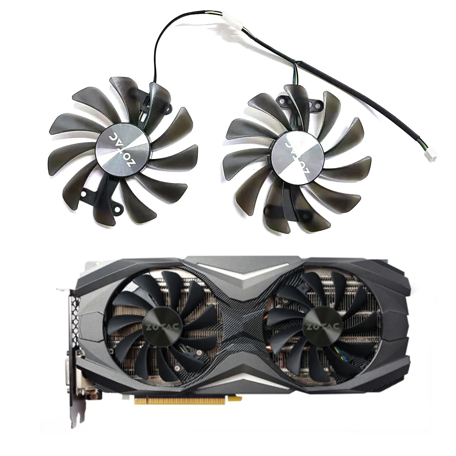 

New 95MM GFM10012H12SPA GAA8S2U Cooler Fan Replace For ZOTAC GTX 1070 1080 AMP ED 8GB GTX1080 Graphics Video Card Cooling Fans