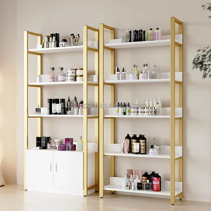 

custom.Retail Store Cosmetic Makeup Product Floor Display Modern Cosmetics Display Nail Polish Cabinet New Designs Perfume