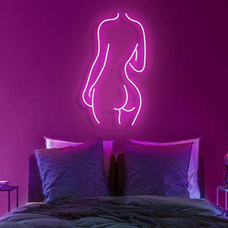 Sexy Woman's Back Led Neon Light Lady Female Body Neon Signs Home Room Decoration for Bar Party Beauty Room Wall Decor Lights