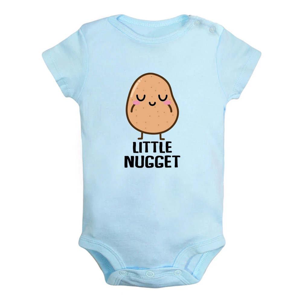 

Little Nugget-Potato , Baby Bodysuit Cute Boys Girls Rompers Infant Short Sleeves Jumpsuit Newborn Soft Clothes