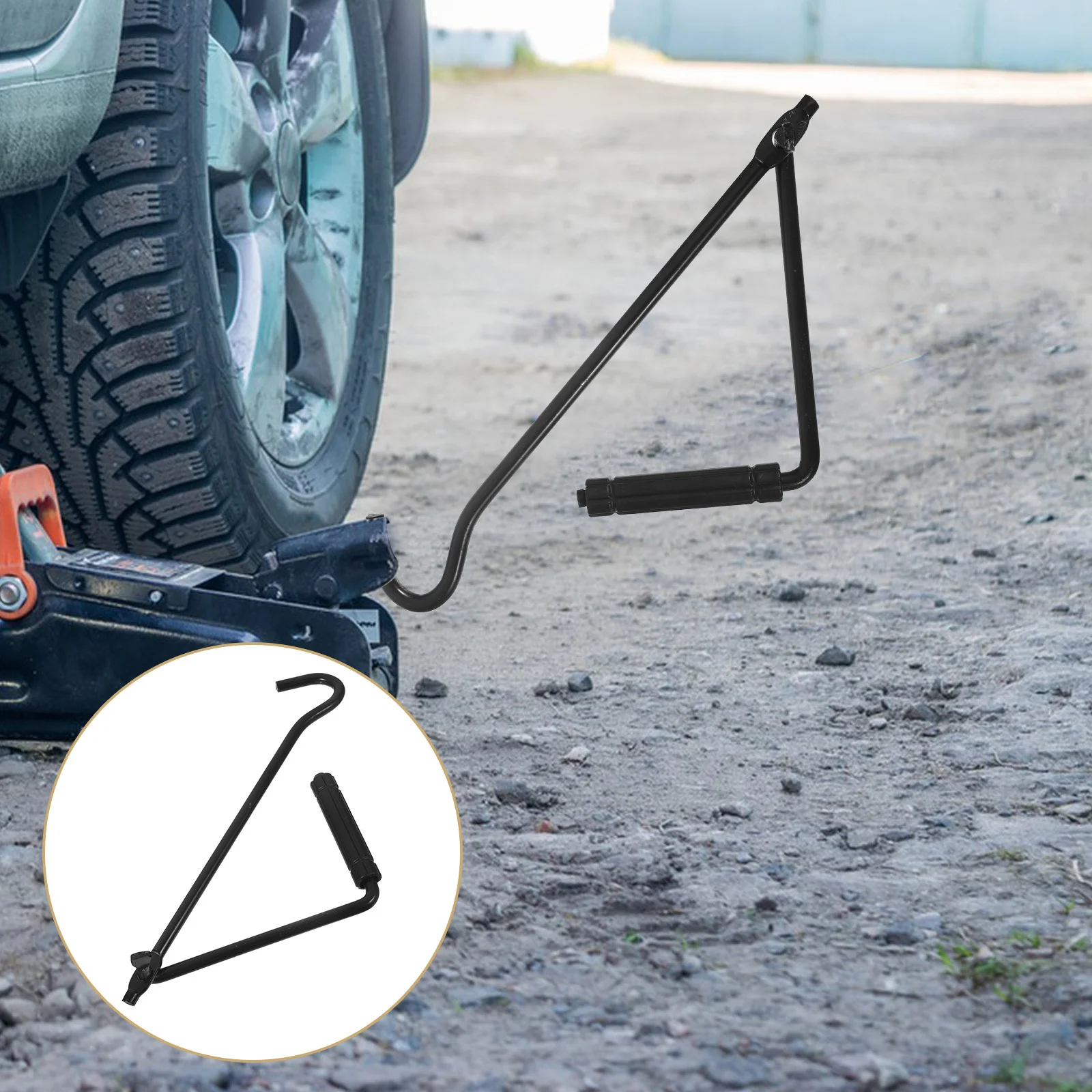 Heavy Duty Scissor Jack Handle for Car Foldable Repair Tool Universal Auto Jack Rocker Handheld Design