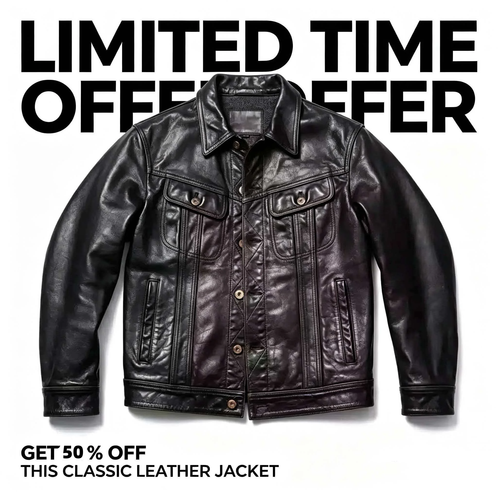 Black Spring Leather Jacket Men Vintage Style Plus Size 5XL Genuine Natural Hard Cowhide Turn-Down Collar Single Breasted Coat