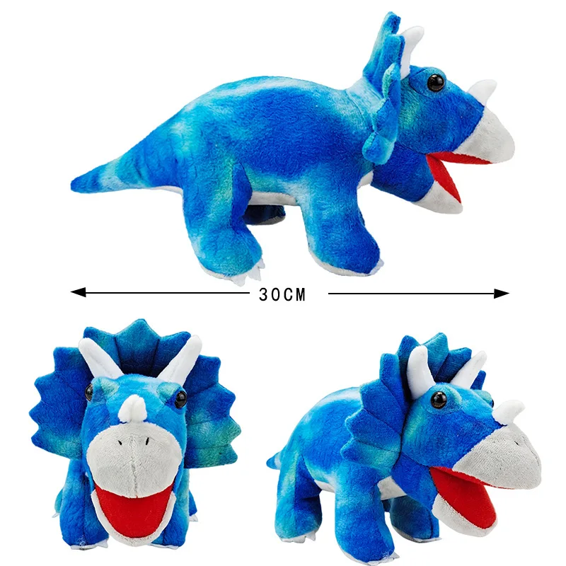 25cm Simulation Dinosaur Plush Toy Lifelike Triceratops Ankylosaur Stegosaur T-rex Pterosaur Dragon Doll Cartoon Soft Kids Gift