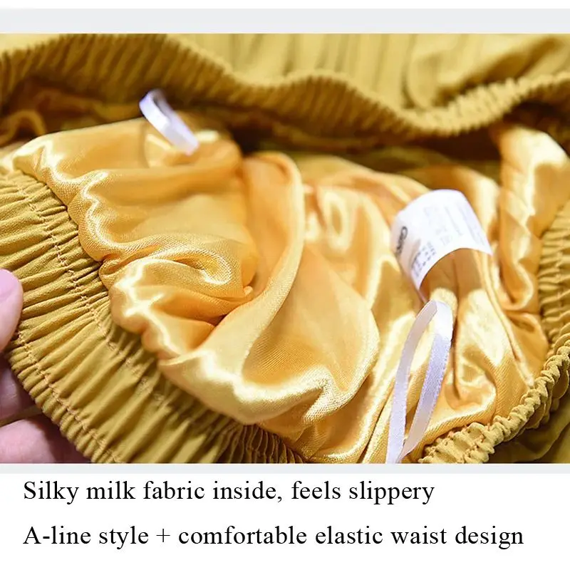 Falda larga por debajo de la rodilla plisada Vintage para mujer, falda informal de moda coreana, otoño 2024, otro Material 00%, falda Premium para mujer