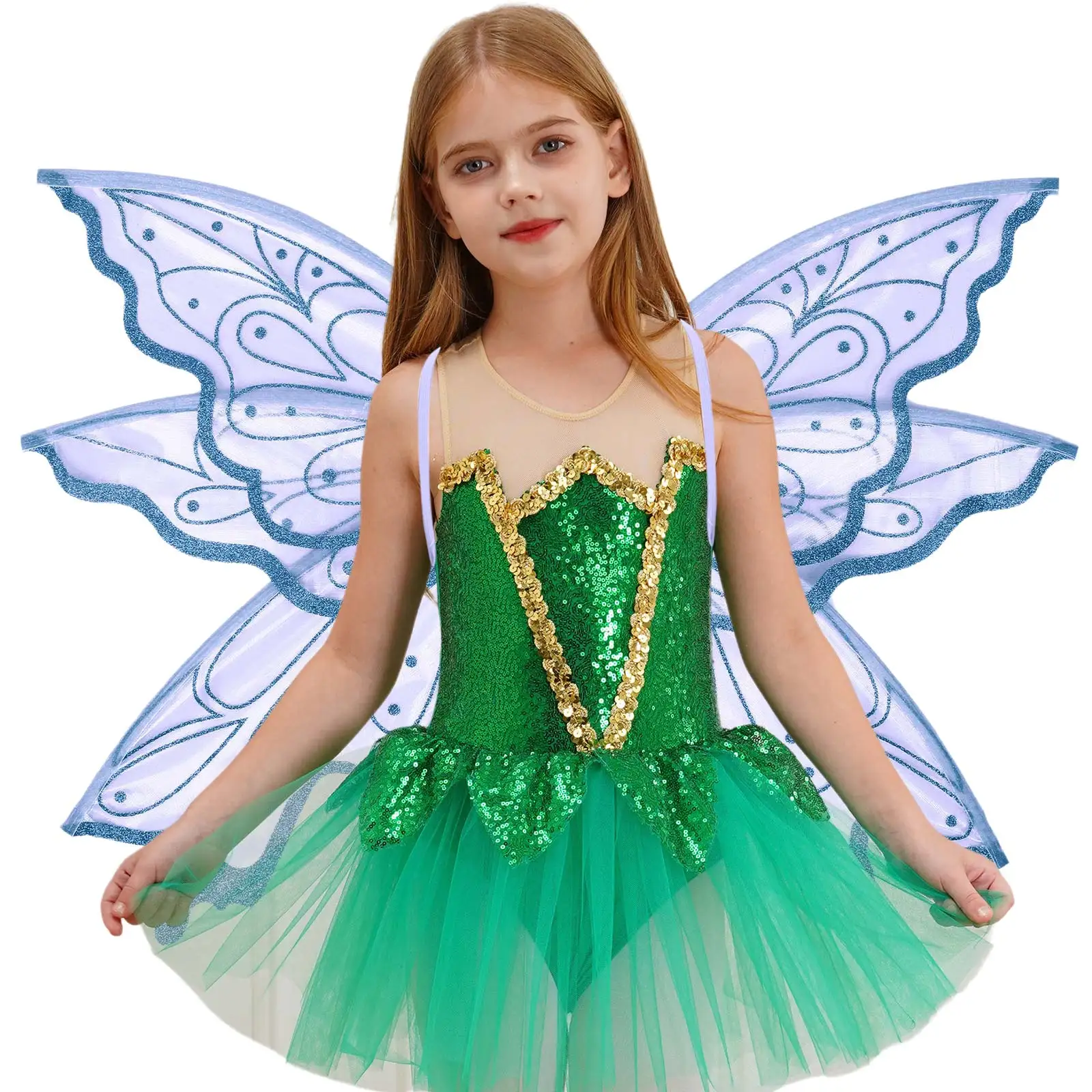 1Pc Butterfly Wings for Girls Women Fairy Costume Accessories Glitter Elastic Straps Elf Wings Halloween Cosplay Dress Up Props