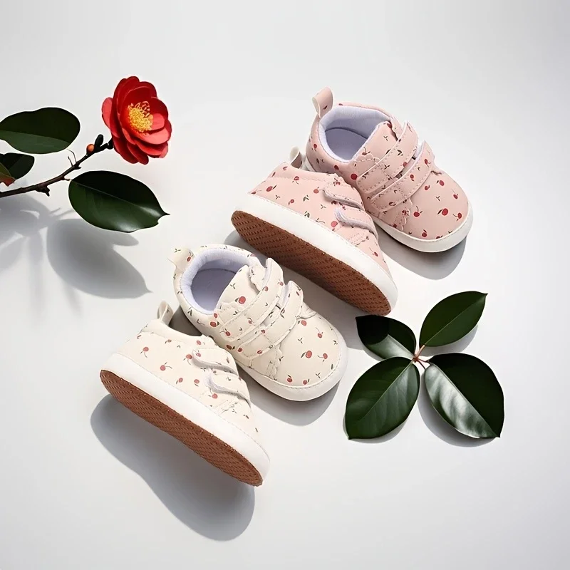 0-1 Year Old Baby Sports Shoes With Cute Style and Fruit Pattern Soft Fabric Lining Are Perfect For Weddings and Birthday Partie