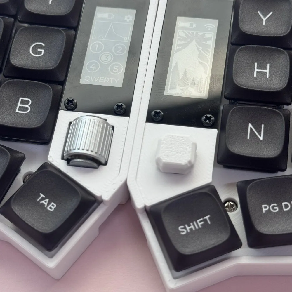 Corne 분할 키보드 키트 사용자 정의 60% Kailh Choc V1 V2 로우 프로파일 키보드 무선 블루투스 ZMK Nice View 롤러 조이스틱 게임